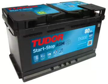Аккумулятор tudor agm 80 а/ч обратная r+ 315x175x190 en800 а TUDOR TK800